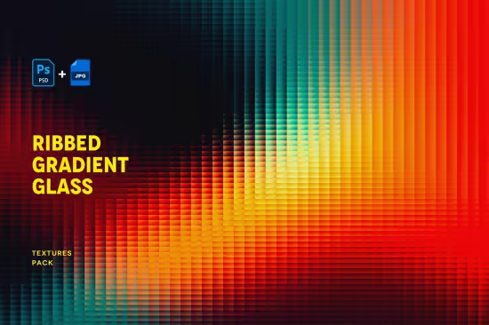 Square Ribbed Gradient Glass Backgrounds - TPAM6RU