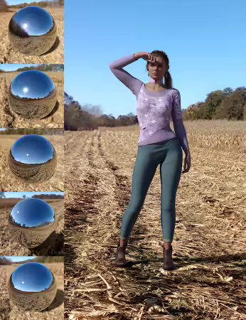 Daz3d - Orestes Iray HDRI Environments - Cornfield at Day