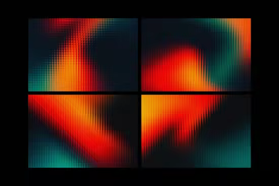 Square Ribbed Gradient Glass Backgrounds - TPAM6RU