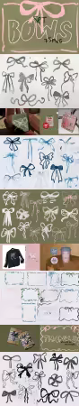 75 Hand Drawn BOWS Pack