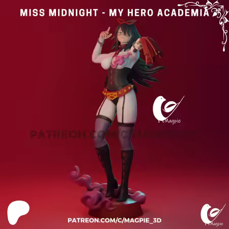 Magpie 3D – My Hero Academia – Miss Midnight (NSFW) – 3D Model