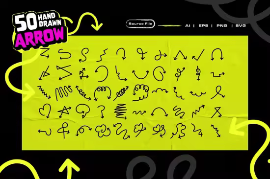 Arrow Hand Drawn Icon - HYXM5D9