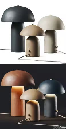 3dsky - Ceramicah Raku Tera Lime Plaster Table Lamps 5496505 - 3D Model