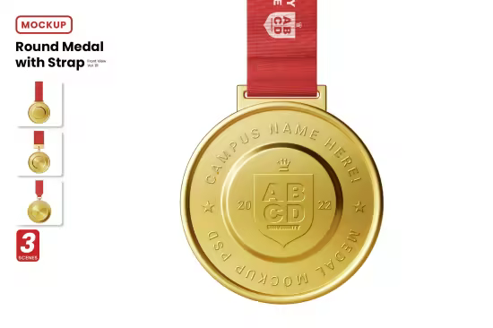 Round Medal Mockup - BD3JJDH