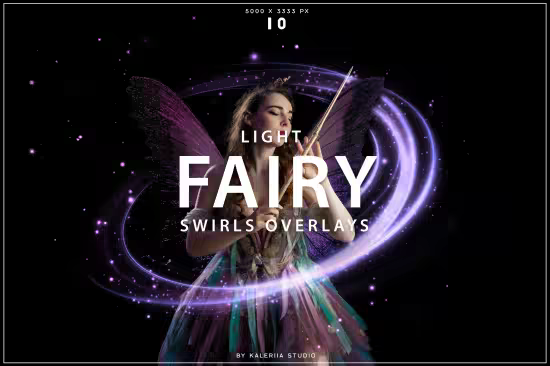 Fairy Light Swirls Overlays - N68Q9CK