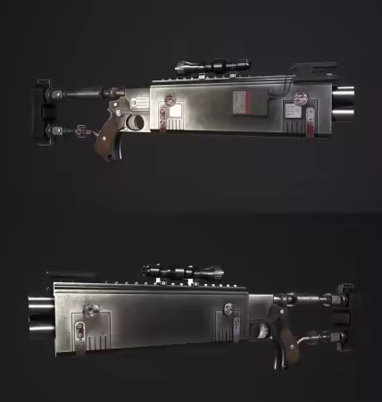 Sci-fi Gun Gaming asset - 3D Model