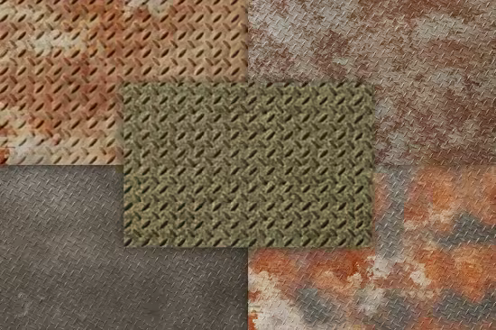 Rusty metal diamond plate texture #03 - VRDBBRE