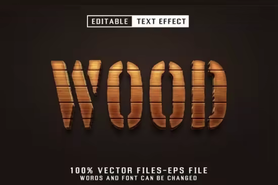 Wood 3d Text - Editable Text Effect - X8DP695