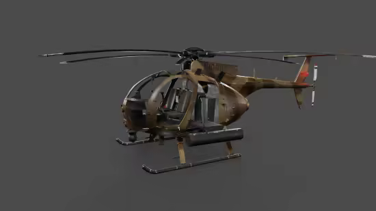 MH 6 Little Bird camo - 3D Model