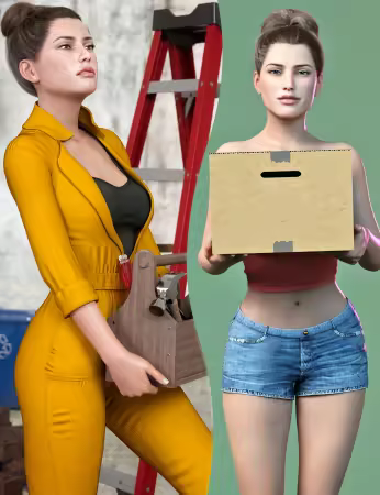 Daz3d - Z Lifting and Carrying Utility Pose Collection for Genesis 8 and 8.1