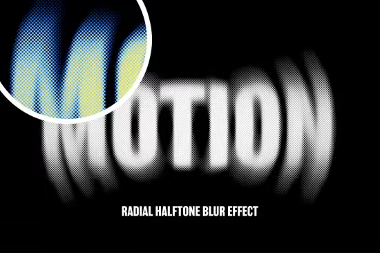 Radial Halftone Blur Effect - 291321323