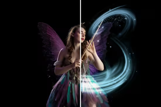 Fairy Light Swirls Overlays - N68Q9CK