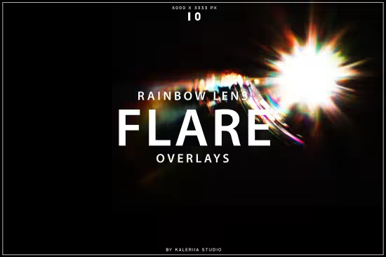 Rainbow Lens Flare Overlays - ZP3S3NK