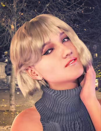 Daz3d - FE Classic Medium Hair Vol 1 for Genesis 8 and 8.1 Females