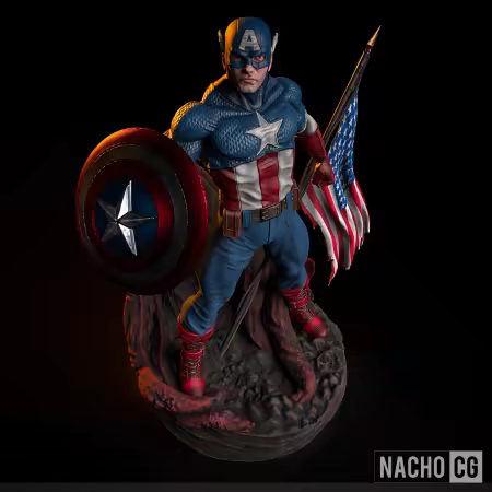 Fan Art – Captain America Classic Statue – 3D Model