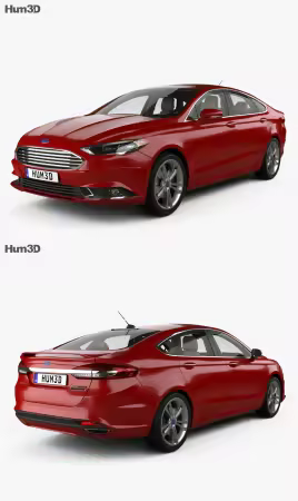 Ford Fusion Titanium with HQ interior 2017 - 3D Model