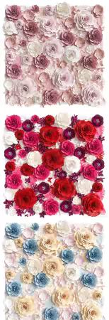 3dsky - A wall of paper flowers. Photo background 3731574 - 3D Model