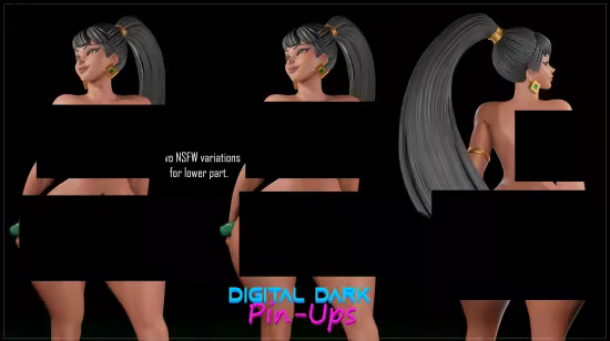 Digital Dark PinUpsChel (NSFW) – 3D MOdel