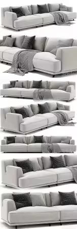 3dsky - Poliform Tribeca 3 Seats Sofa 5133925 - 3D Model