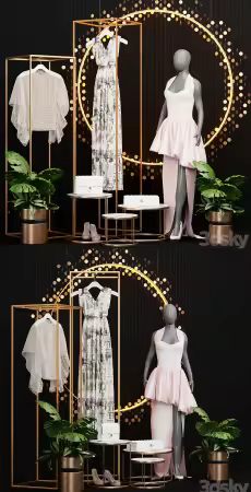 3dsky - Clothing store showcase 2 4274435 - 3D Model