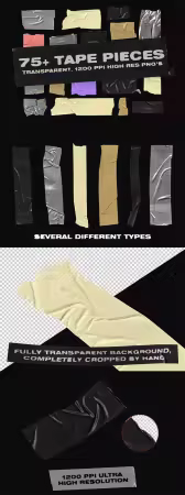 Tape Pieces - 75+ Transparent PNGs