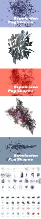 Glass &amp; Small Particles - 50+ Expolosion PNG Shapes