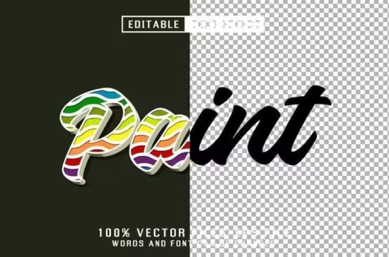 Paint 3d Text - Editable Text Effect - GVERZYU