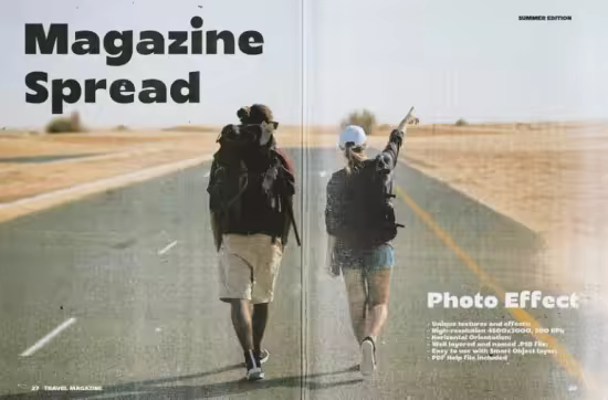 Vintage Magazine Spread Scan Effect - 291276680 - 6JDELQ7