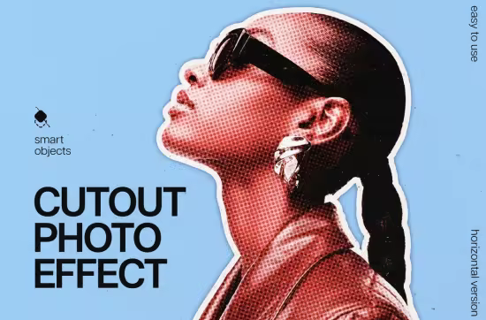 Cut Out Halftone Template Effect - 291289321 - LK6CGV6