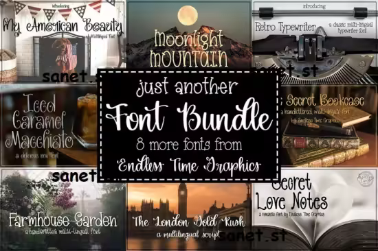 Just Another Font Bundle - A Bundle of 6 Multilingual Fonts