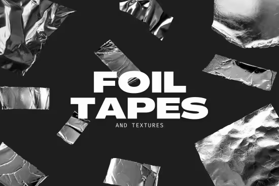 15 Silver Foil Tapes and Textures - 5N7TJ38
