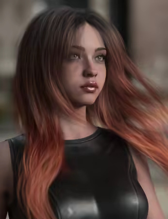 Daz3d - Layered Long Hair Texture Expansion