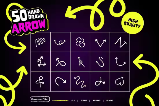 Arrow Hand Drawn Icon - HYXM5D9