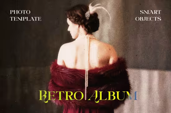 Retro Album Photo Template - 291280356