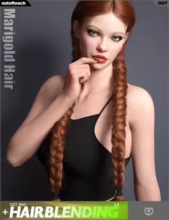 Daz3d - Marigold Hair for Genesis 3 and Genesis 8 Female(s)