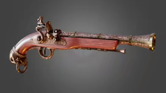 Flintlcok Pistol – 3D Model