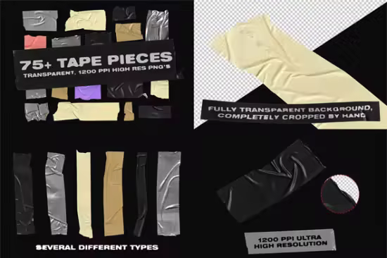 Tape Pieces - 75+ Transparent PNGs