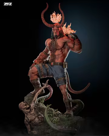 ZEZ Studios – Hellboy Sculpture and Bust – 3D Model