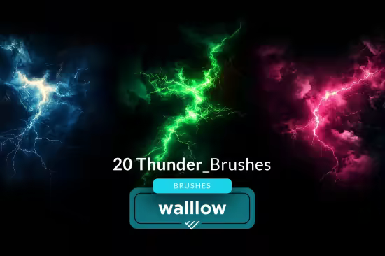 Thunder Effects Photoshop brushes - 291332560 - B4NH85P