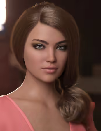 Daz3d - Romantic Side Tail Hair for Genesis 8 Female