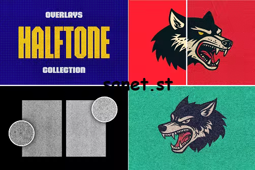 Halftone Paper Overlays Collection - 291459122 - 2C9P9PJ
