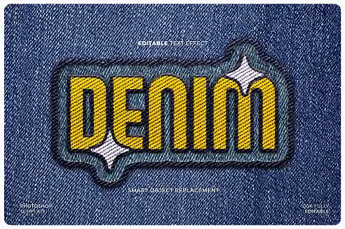 Denim Embroidery Text Effect - TCTSMWU