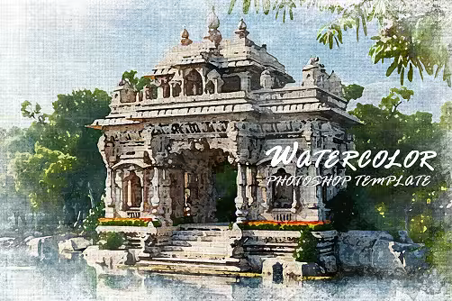 Watercolor Photoshop Template - 291481267 - GNAVPCK