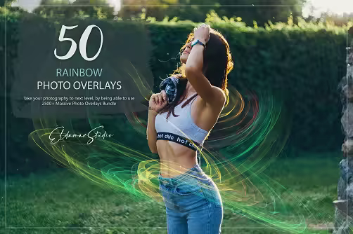 50 Rainbow Photo Overlays - C5VS594