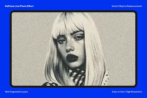 Halftone Line Photo Effect - 291490631 - GAXQA22