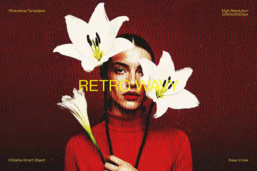 Retro Wavy Photo Effect - 291434820 - SM7HSW7