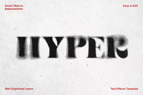 Halftone Grunge Text Effect - 291480114 - MLWMTZP