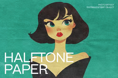 Halftone Paper Photo Effect - 291516135 - 63DUQRN