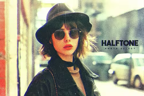 Halftone Photo Effect Vintage Comic Inspired Loop - AQY24ET