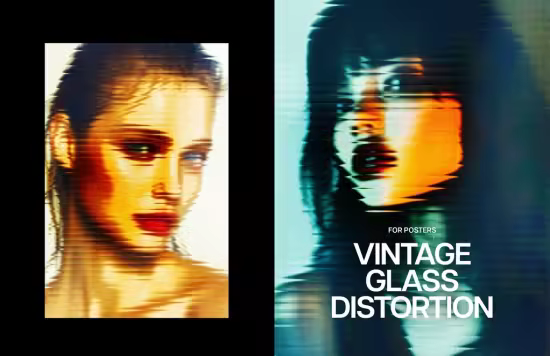 Vintage Glass Distortion Poster Effect - AY4GZR8